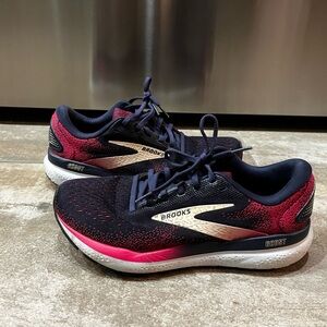 Brooks Women's Athletic Shoes - Navy Blue and Pink Raspberry Color